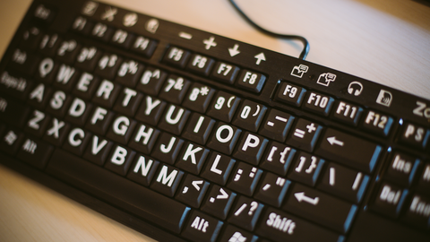 Accessible keyboard with large letters