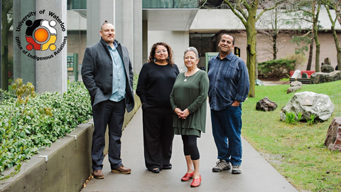 Members of the Indigenous Office standing outdoors