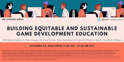 [Workshop]Building Equitable and Sustainable Game Development Education