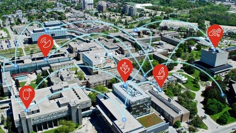 Aerial photo of Waterloo Main Campus