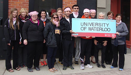 UWaterloo Stratford Campus staff rode the Big Bike.