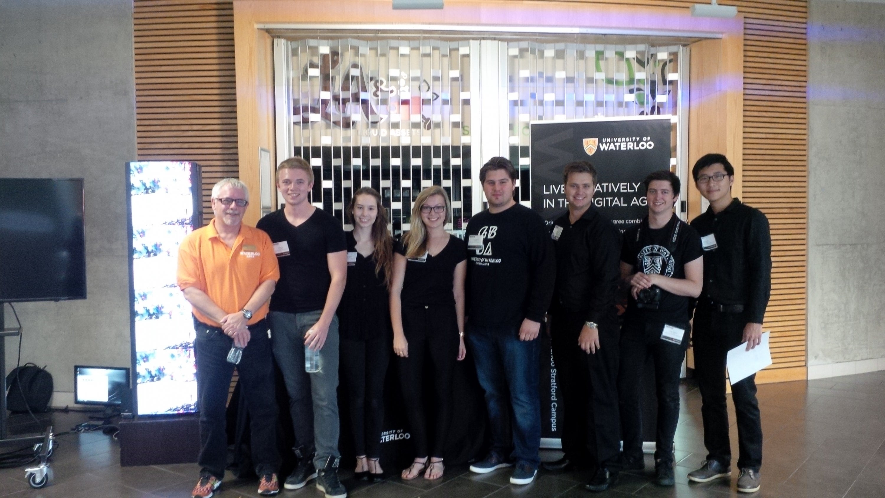 GBDA students with Dean of Arts Doug Peers