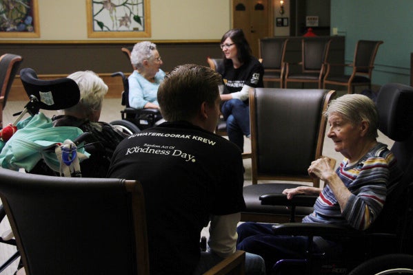People sitting together talking