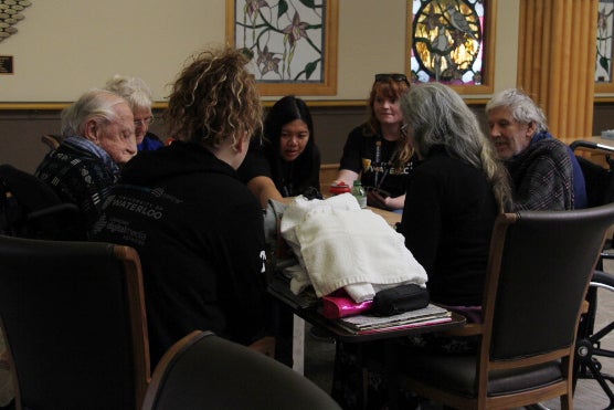 Group of people playing a game