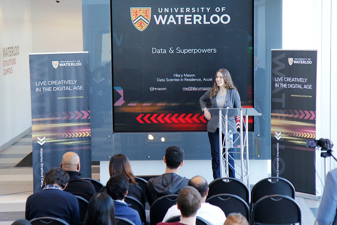 Keynote speaker Hilary Mason.