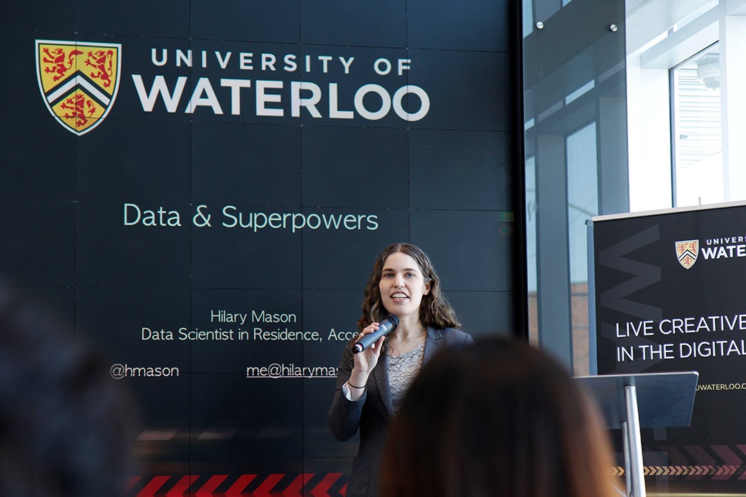 Keynote speaker Hilary Mason.