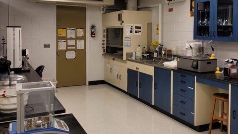 sample processing area of the wesp lab
