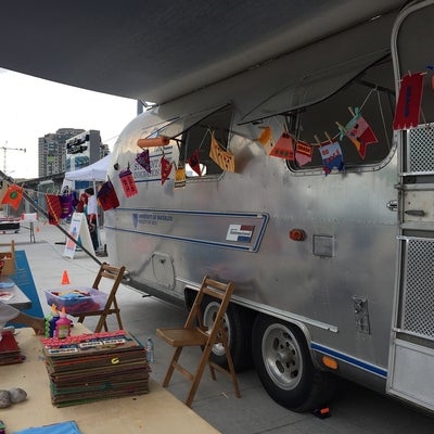 Airstream at Open Streets with flag making