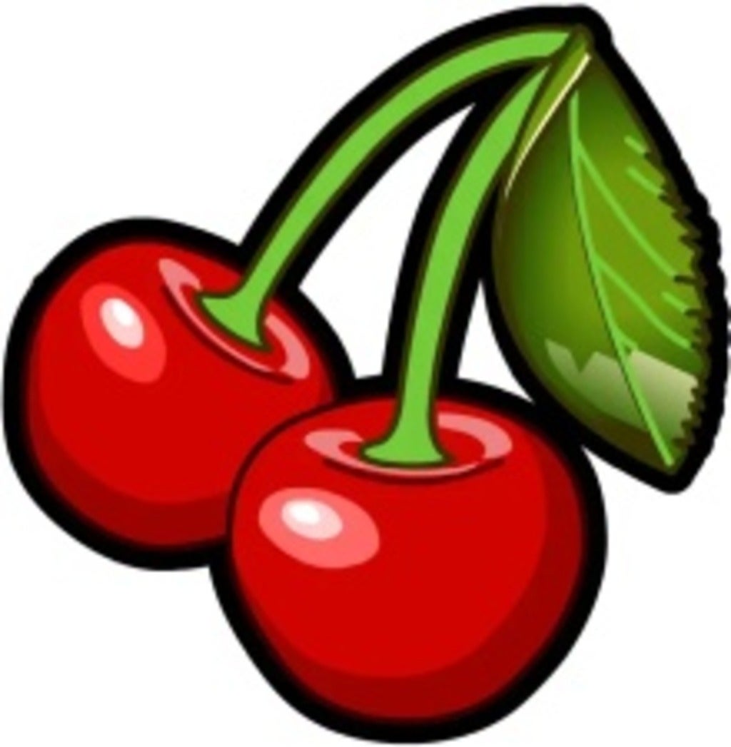 Illustration of two cherries on a stem