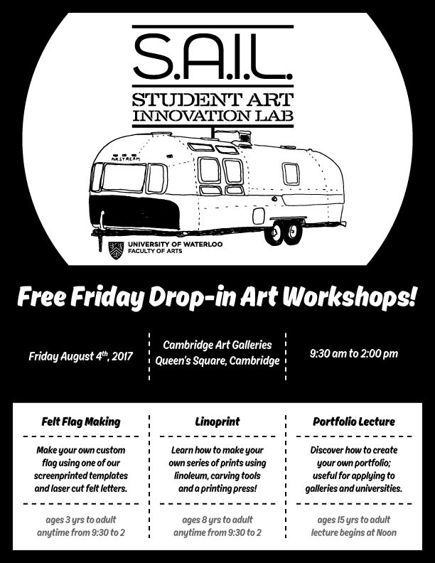 Poster for the Free Friday Drop-in Art Workshops