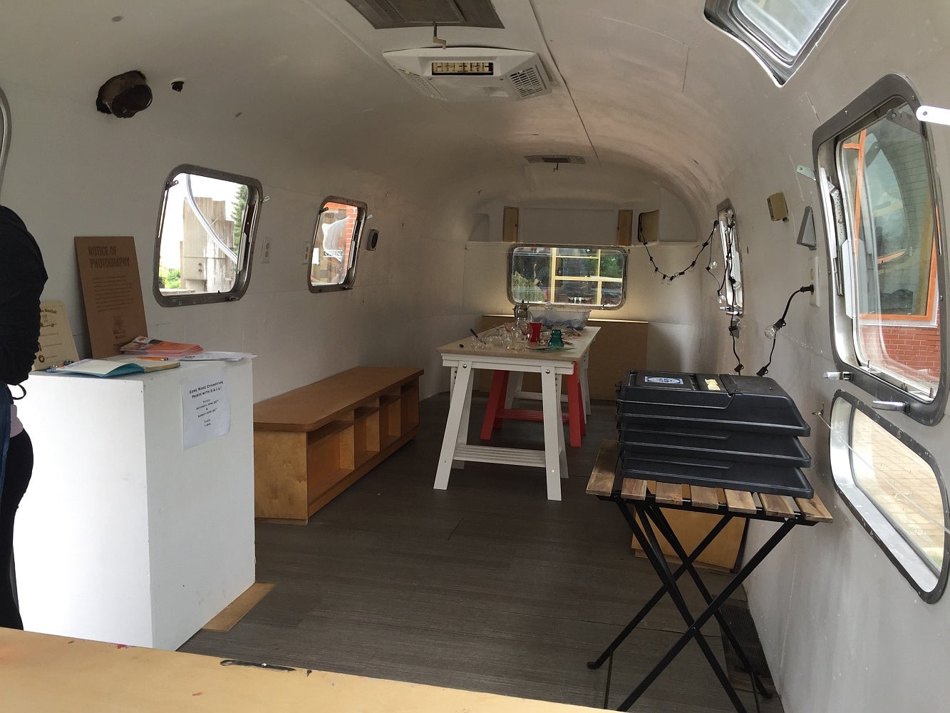 Airstream trailer with cyanotype setup