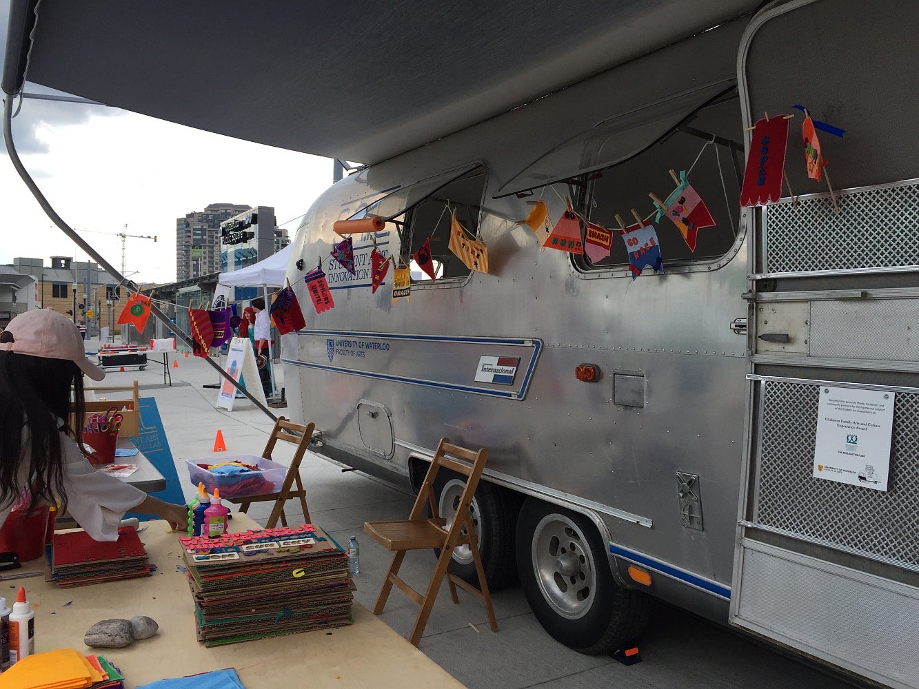 Airstream at Open Streets with flag making