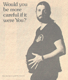 pregnant man with words saying 