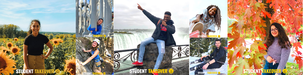 collage of student takeover photos from past takeovers