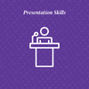 presentation skills written above an outline of a person presenting at a podium