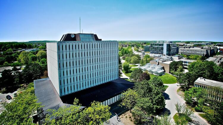 Waterloo campus aerial shot