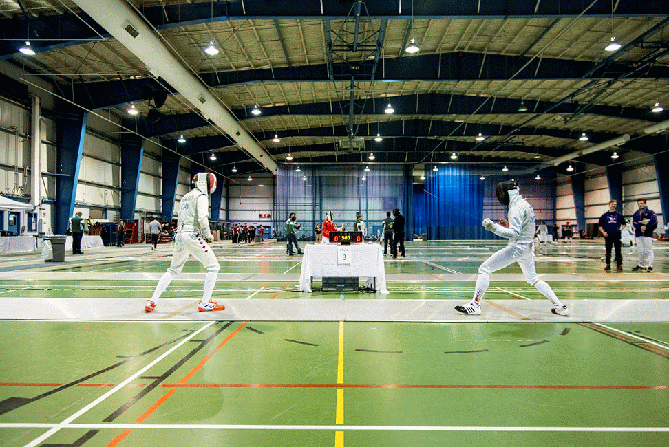 A gif of fencers fencing