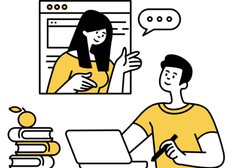 man listening to a woman talk