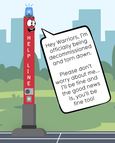 Illustration of the helpline poll as a cartoon character