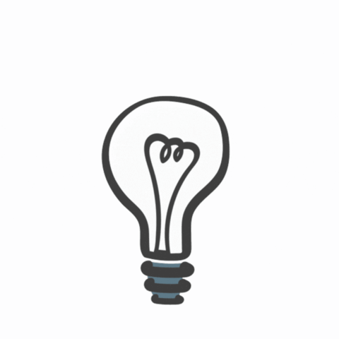 illustration of a lightbulb flashing on and off