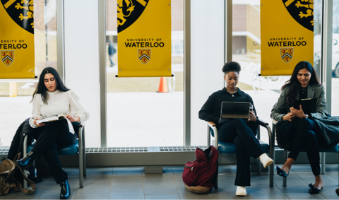 students preparing for interviews in the Tatham Centre