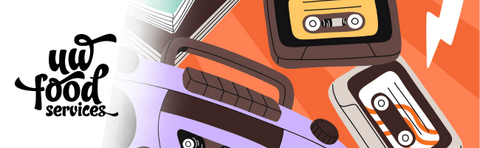 food services logo and cassette tapes