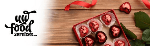 box of chocolates and UW Food Services logo