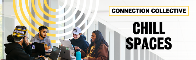Connection Collective logo on top of a collage of student images