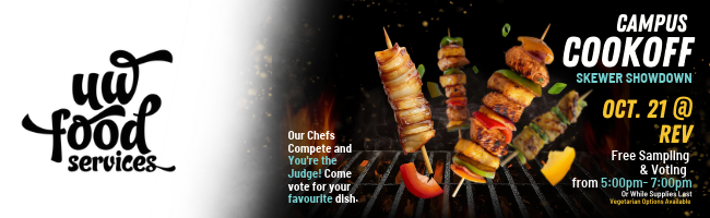 Food services skewer cookoff event banner