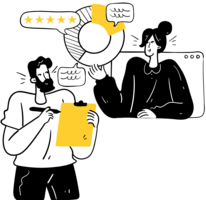 Man and woman talking