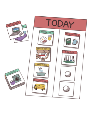 Illustration of a daily planner