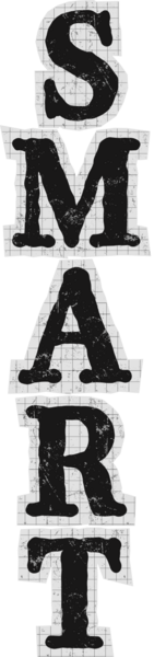 Letters spelling SMART going down vertically.