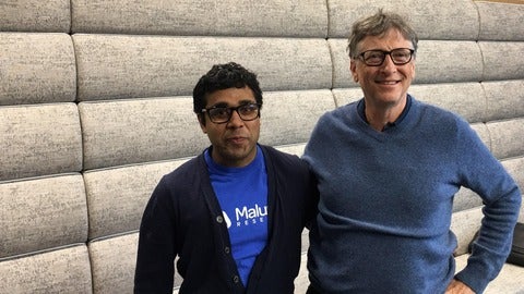Sam Pasupalak with Bill Gates