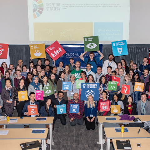 Students at SDG Expo in STC in 2019