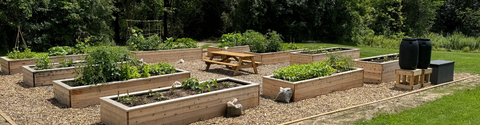 10 raised garden beds at V1 Food Gardens