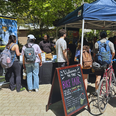 Attendees at Bike Fair