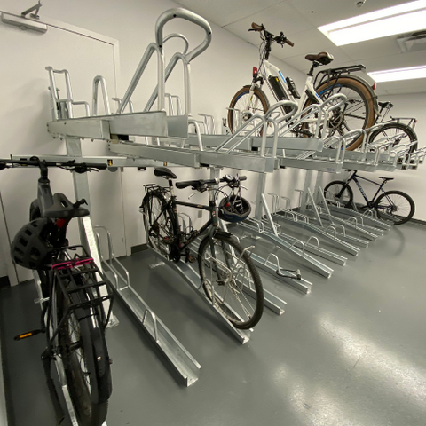 Bike room in East Campus 