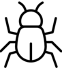 Bug line icon