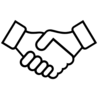 Handshake line icon