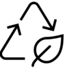Recycling line icon