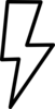 Lighting bolt line icon