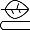 Book with leaf line icon