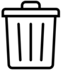 Garbage bin line icon