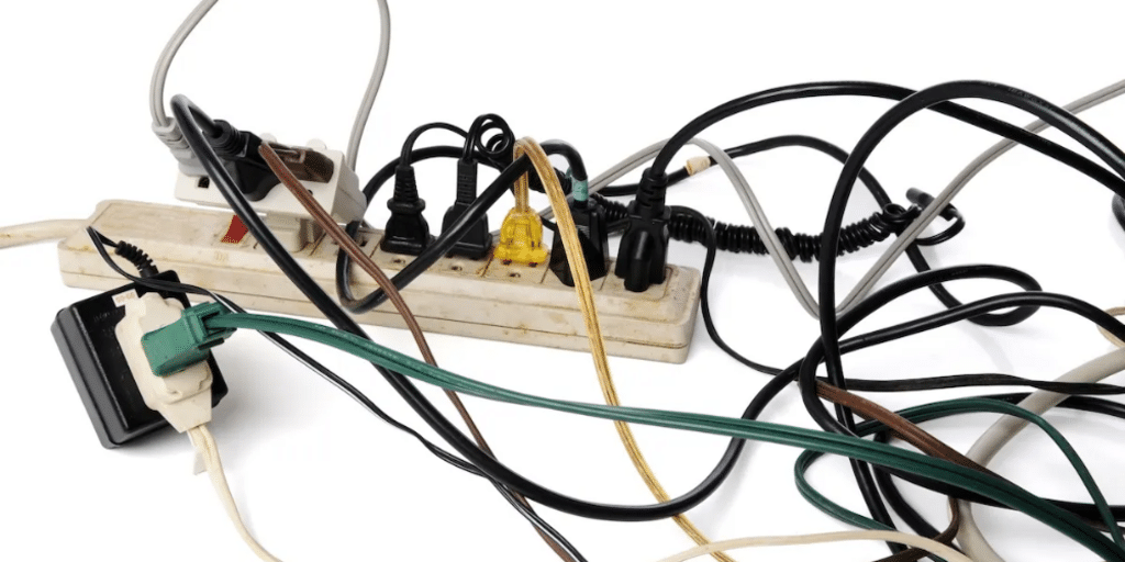 Power bar with cords