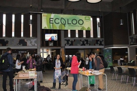 Students joining Ecoloo event
