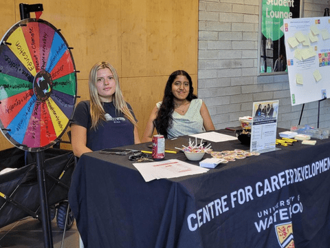 CCD co-op students set up booth in SLC to engage passersby on Sustainable Development Goals