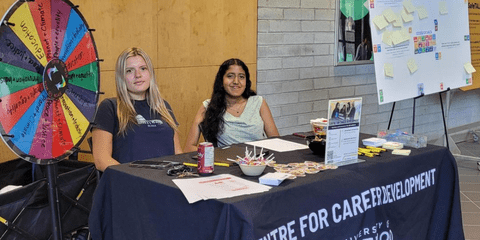 CCD co-op students set up booth in SLC to engage passersby on Sustainable Development Goals