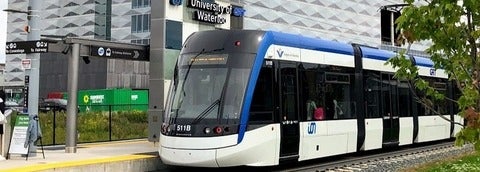 ION arriving at the University of Waterloo station