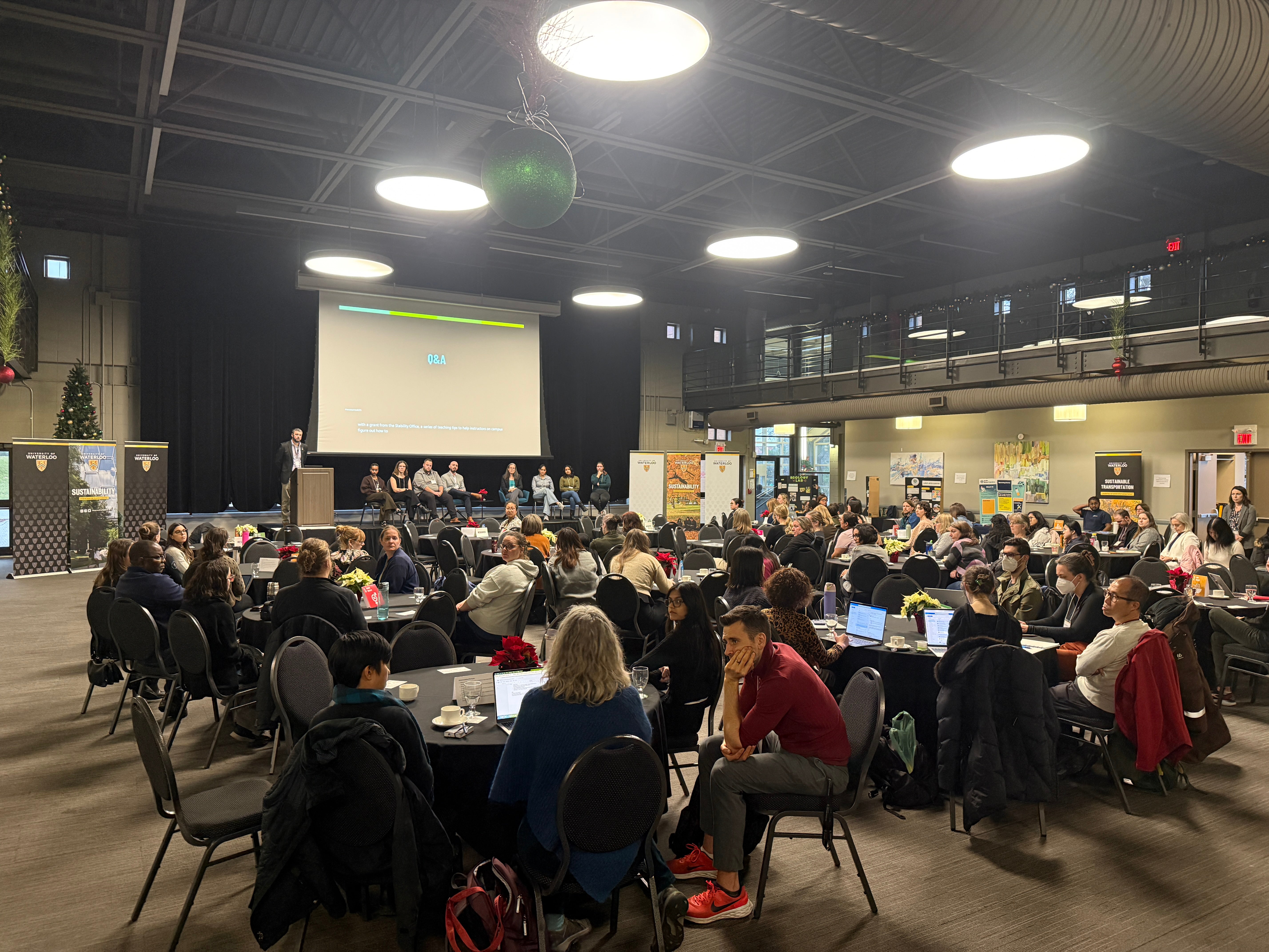 presenters on stage during Q&A