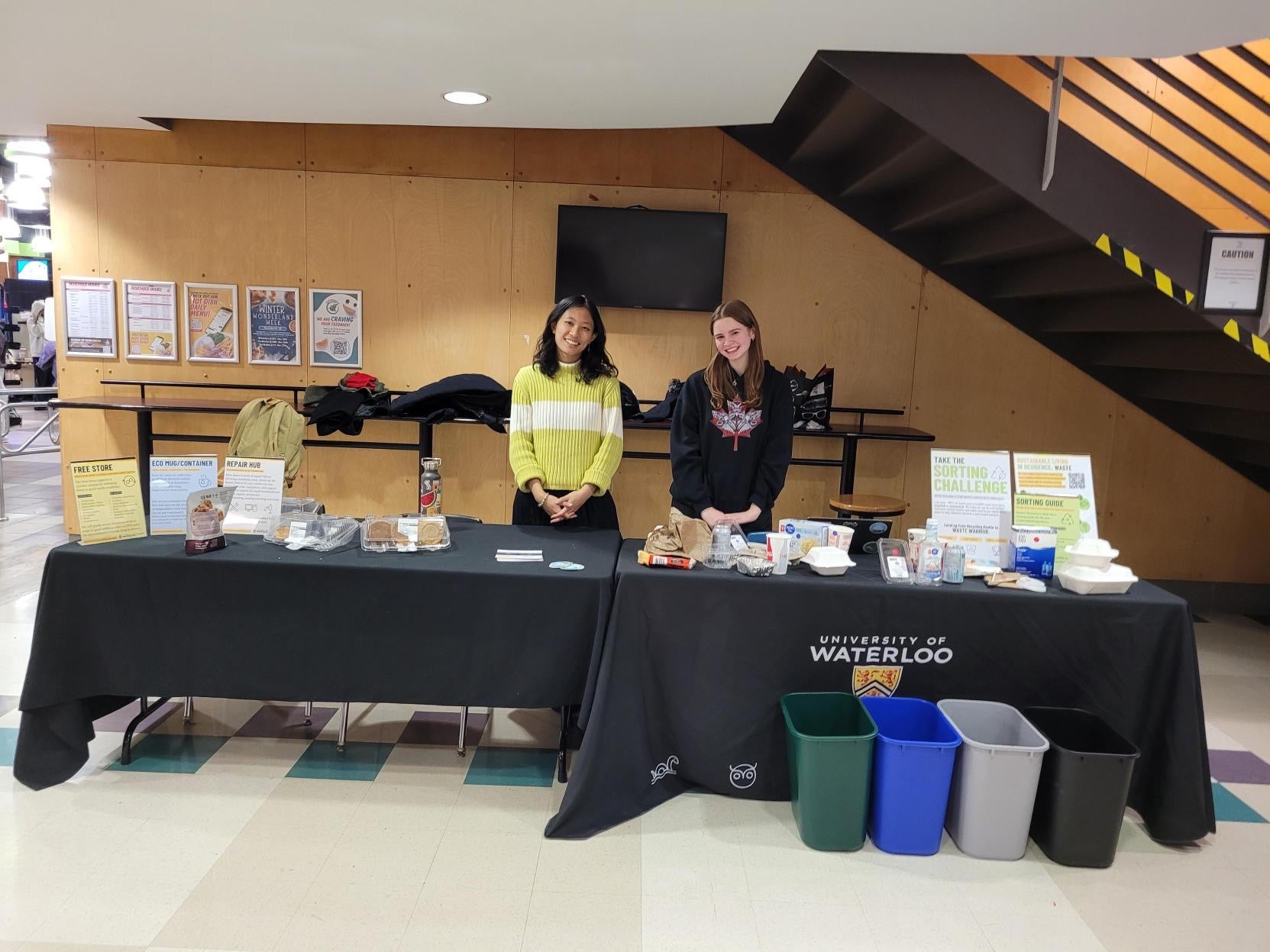 ambassadors at waste sorting pop up